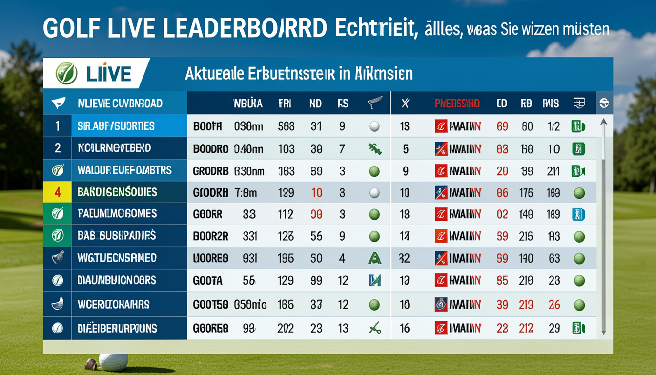 golf live leaderboard